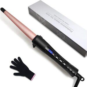 Hair Curling Wand,1/2-1Inch Tapered Curling Iron for All Hair Types,Professional